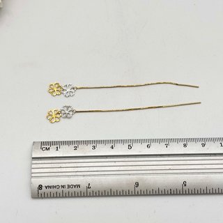 Pendientes largos oro 18kt