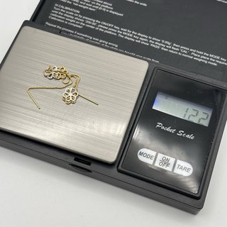 Pendientes largos oro 18kt