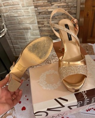 Scarpe Gian Marco Venturi oro Tg 37