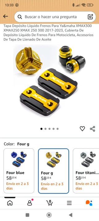 Tapa Depósito Yamaha XMAX Aceite, Frenos