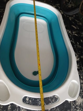 Bañera Plegable Bebé Azul y Blanca