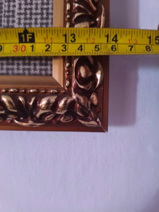 2 Cuadro Flores Bambú Maceta Azul Dorado