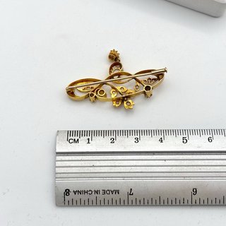 Broche de oro 18kt con diamantes