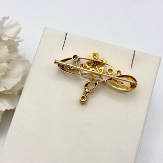 Broche de oro 18kt con diamantes