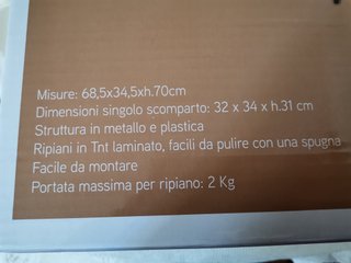 Scaffale a cubi 4 scomparti Vicinoate