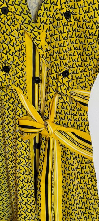 Vestido Victorio & Lucchino Amarillo y Negro