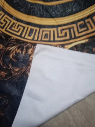 Telo Mare Medusa Microfibra Nero Oro