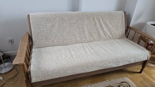 Sofá cama 3 plazas beige