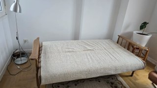 Sofá cama 3 plazas beige