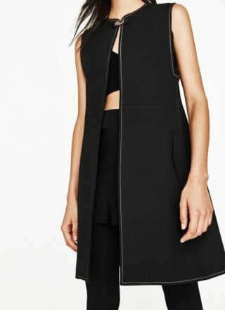 Chaleco largo Zara T. M.