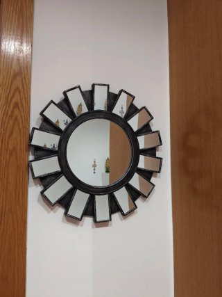 Espejo decorativo sol metal y cristal
