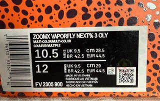 Nike ZoomX Vaporfly Next% 3 OLY Talla 44,5