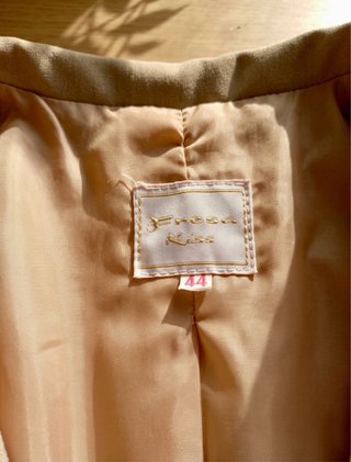 Blazer elegante arena beige taglia 44 oversize