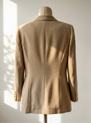 Blazer elegante arena beige taglia 44 oversize