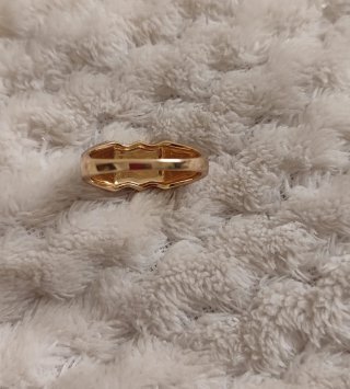 Anillo de hombre chapado en oro, número 26.5