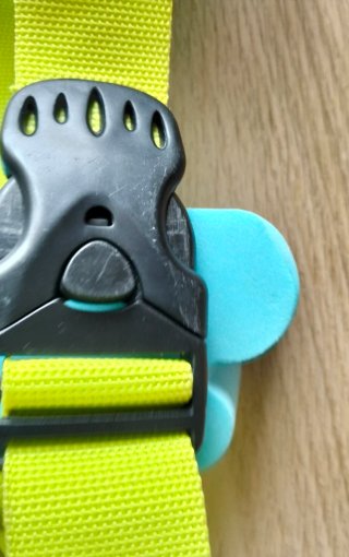 Flotador de cintura azul con cintas