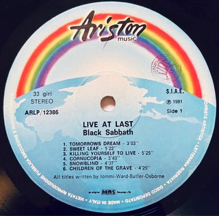Black Sabbath - Live At Last | LP Vinilo