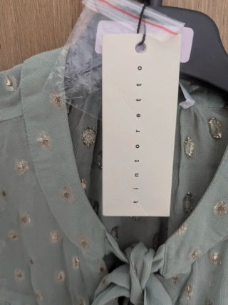 Blusa gasa Tintoretto lunares dorados talla S