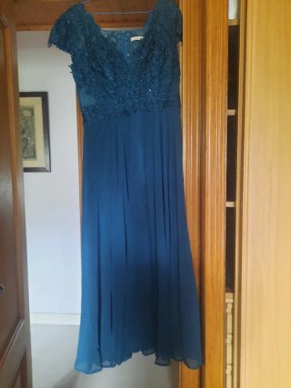 Vestido fiesta comunión madrina azul