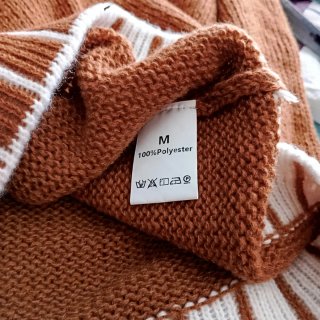 Maglione donna collo alto marrone taglia M