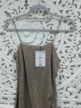 Vestido Bershka fiesta lentejuelas