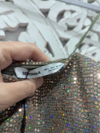 Vestido Bershka fiesta lentejuelas