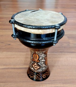Tambor Darbuka Turco Negro Decorado