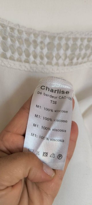 Top Charlise blanco con tirantes y encaje
