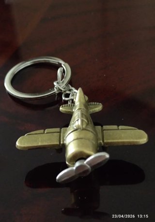 Portachiavi aereo in bronzo massiccio
