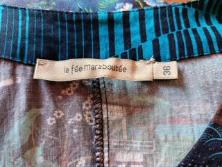 Blusa estampada manga larga mujer