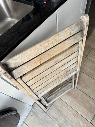 Silla de madera plegable
