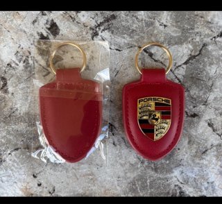 Llavero Porsche Cuero Rojo Nuevo