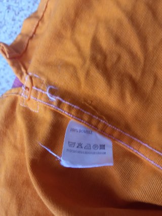 Camicia grande Rappson cotone denim arancione