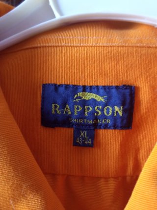 Camicia grande Rappson cotone denim arancione