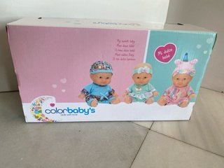 Pack 3 Muñecas Colorbaby's