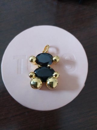 Colgante Tous Oso Negro y Dorado