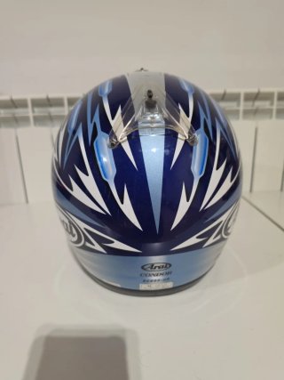 Casco Arai Azul y Plateado