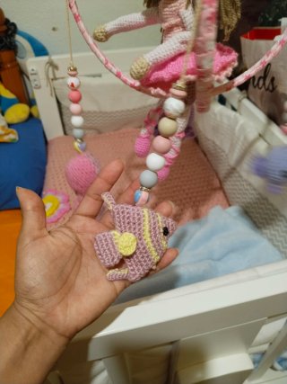 Móvil Cuna Crochet Bailarina