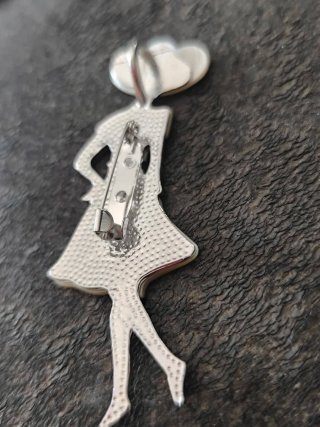 Broche/ colgante Dama Nácar y acero