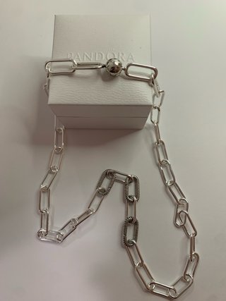 Collar Pandora eslabones plateado