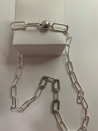 Collar Pandora eslabones plateado