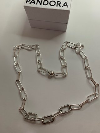 Collar Pandora eslabones plateado