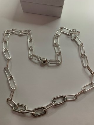 Collar Pandora eslabones plateado