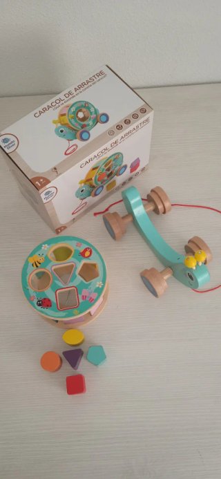 Caracol de Arrastre Juguete Madera