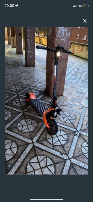 Patinete eléctrico potente naranja