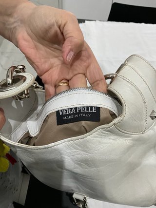 Borsa donna in pelle bianca  vintage