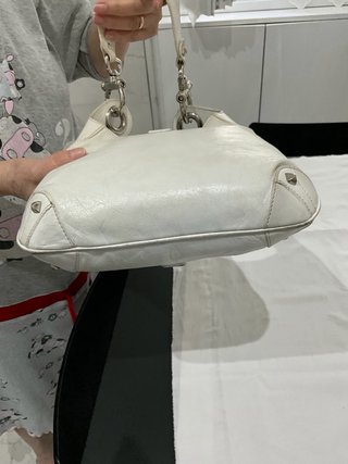 Borsa donna in pelle bianca  vintage