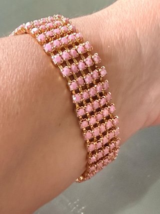 Bracciale vintage oro e rosa