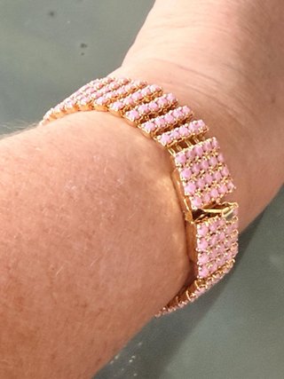 Bracciale vintage oro e rosa