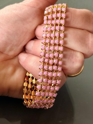 Bracciale vintage oro e rosa